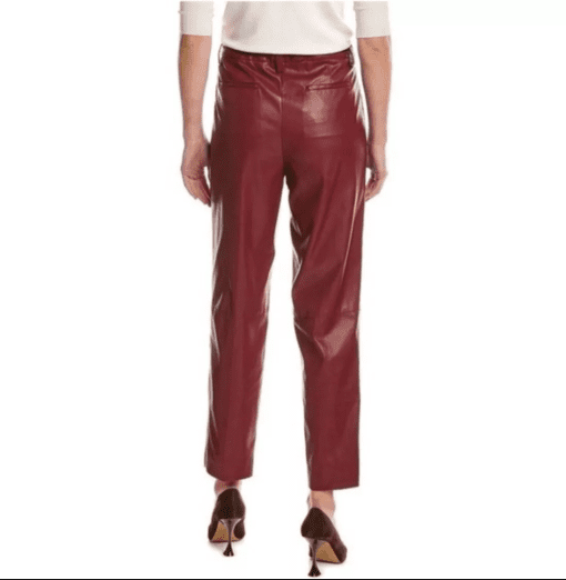 Vince Camuto Burgundy Faux Leather Pants Size 8 - Women's Trousers - Image 3