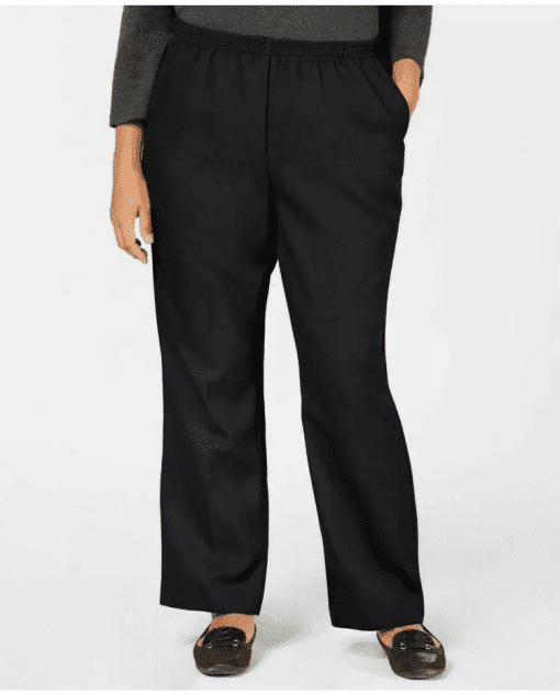 Karen Scott Pants Plus Size 2X Deep Black Pull On Pockets Comfort Elastic Waist - Image 2