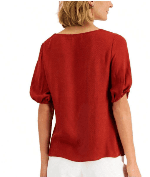 Kasper Petite Puff-Sleeve Top XL - Image 2