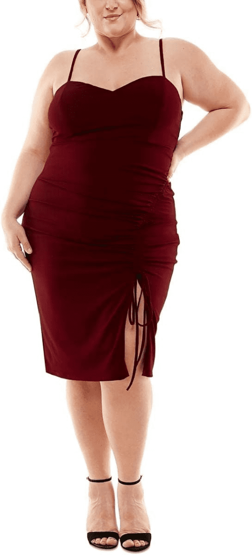 City Studio Plus Women's Gathered Mini Cocktail and Party Dress 18W - Image 2