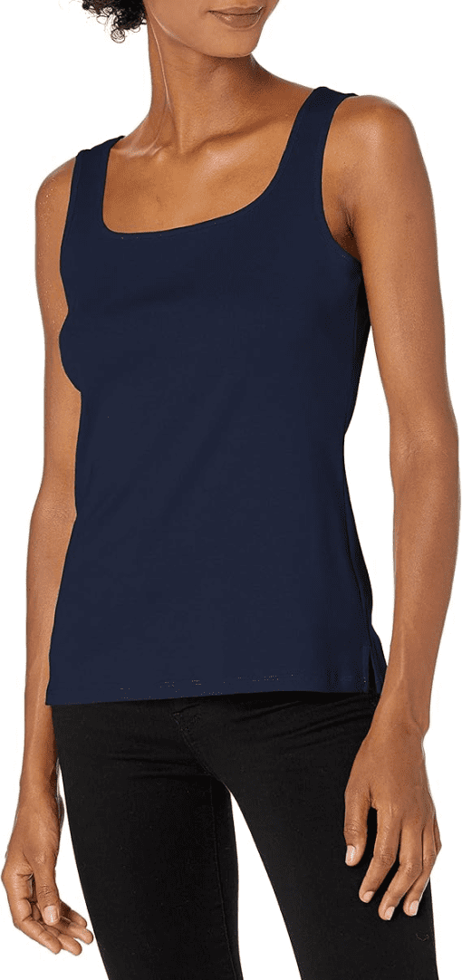 Karen Scott Petite Cotton Square-Neck Tank Top, PET/SM - Image 2