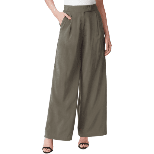 Jessica Simpson Women's Melba Pleated Wide-Leg Trousers - Olive Night - Image 2