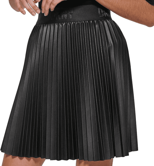 NWOT Dkny Women's Pleated Mini Skirt, Black, XL - Image 4