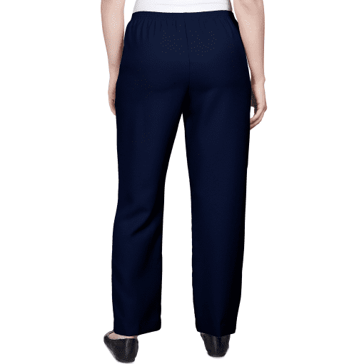 Alfred Dunner Classics Pull-on Straight-Leg Pants - Navy 12 - Image 2