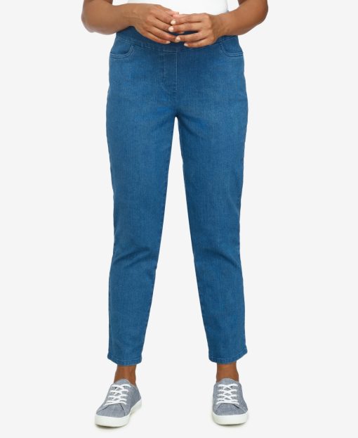 Alfred Dunner Petite Blue Denim Pull-On Pants - Size 12P - Jeans