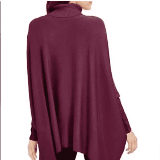 Alfani Turtleneck Poncho Sweater, M - Image 2