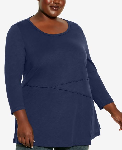 Avenue Plus Size Navy Juliet Top - Size 18 - Women's Tee