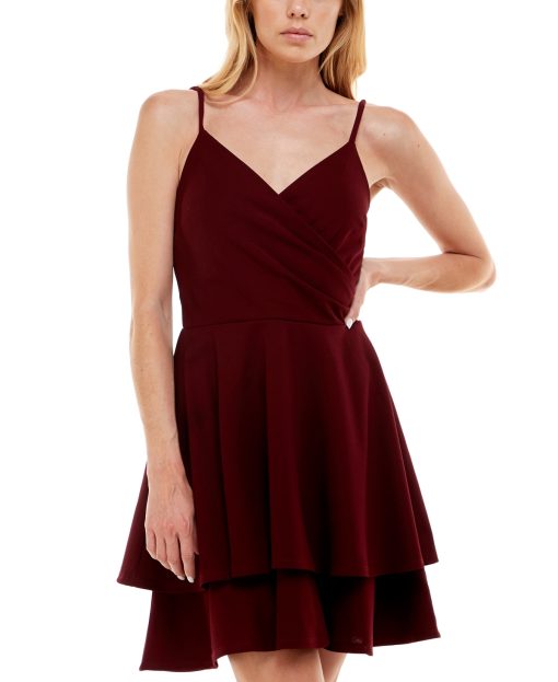 Emerald Sundae Wine Juniors Dress - Double Layer A-Line - M