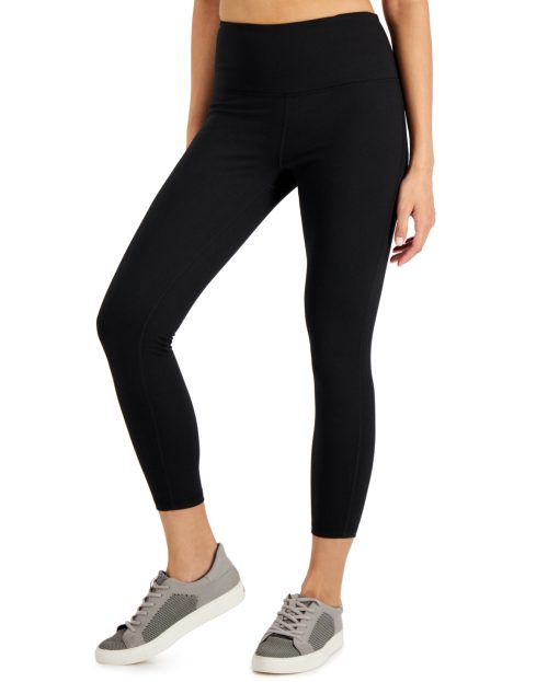 ID Ideology Women's Essentials Sweat Set 7/8 Length Leggings Black Size XX-Large