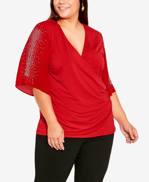 Avenue Avenue Plus Size Wrap Bling Sl Ruby 18W