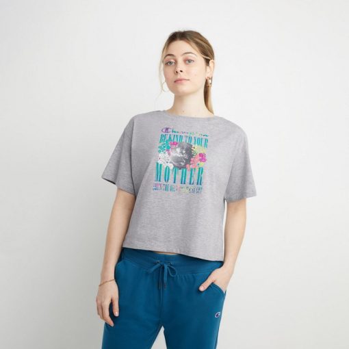 Champion Women's Graphic Cropped T-Shirt L