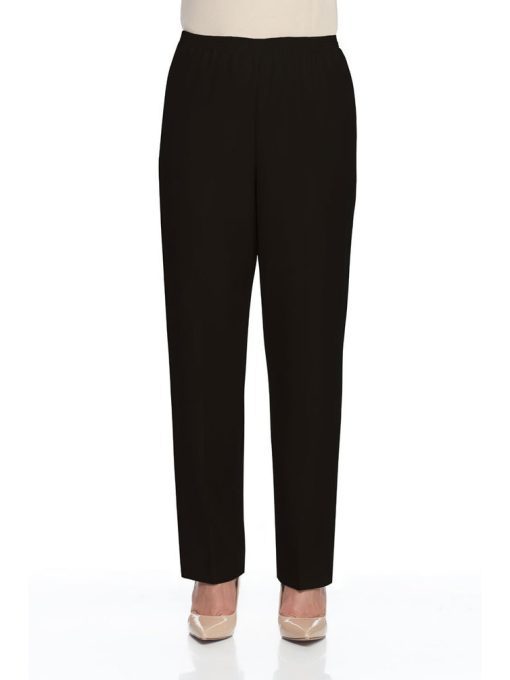 Alfred Dunner Black Plus Size Pull-On Pants 24W - Women's Trousers