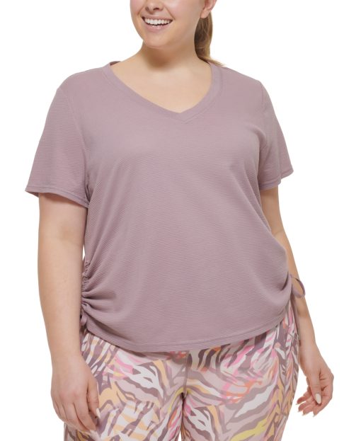 Calvin Klein Plus Mauve Workout Top - Plus Size Activewear