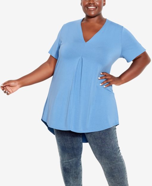 Avenue Plus Size Kaylie High Low Top - Riviera 16