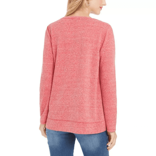 Style & Co Plus Size Joyful Heathered Graphic Womens L - Image 2