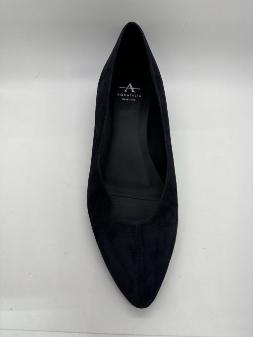 Aquatalia Pettina Dress Suede Low Heel Navy