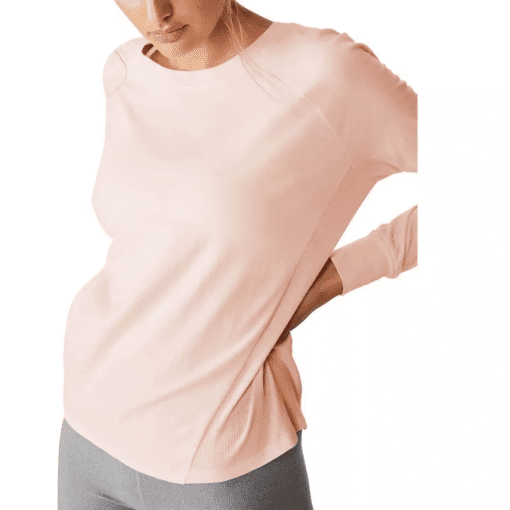 Cotton On Women's Active Rib Long Sleeve Top Pink Size XL - Image 2