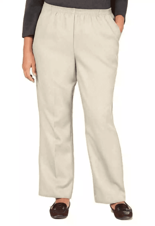 Karen Scott Plus Khaki Pull-On Pants - Comfort Waist - Size 1X - Women's Pants - Image 2