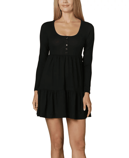 Ultra Flirt Black Babydoll Dress - Size L - Mini Dress - Image 2