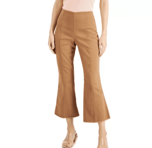 Inc Women's Pants Chestnut Brown Size 16X26 Cropped Flare-Leg Stretch 16 - Image 2