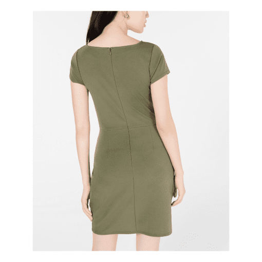 PLANET GOLD Womens Green Cap Sleeve Jewel Neck Short S - Image 2