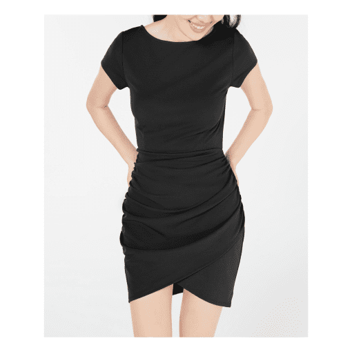 Planet Gold Womens Ruched Bodycon Dress XS - Image 2