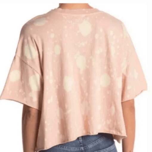 Abound Women's Cotton Tie Dye Cropped Pocket Tshirt Size Medium - Image 2