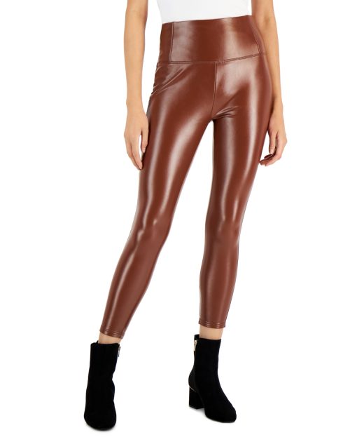 Tinsel Petite Faux-Leather Leggings - Brown PM