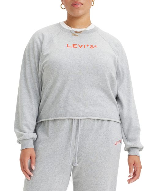 Levi's Plus Size Gray Sweatshirt - Women's Pullover - 2X