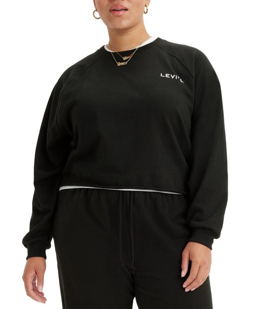 Levi's Plus Size Black Sweatshirt - Women's Pullover - 2X