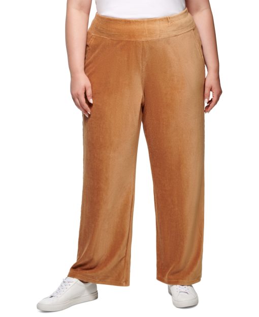 NWOT Calvin Klein Performance Women's Plus Corduroy High Rise Wide Leg Pants