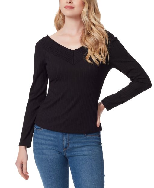 Jessica Simpson Black Ribbed Top - XS - Women's Blouse