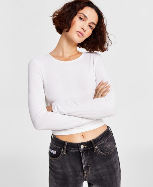 Tommy Jeans Women's Cut-Out Cropped Pullover Top XL