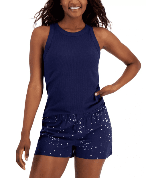 Jenni Navy Printed Pajama Set - Small - Women's Sleepwear - Image 2