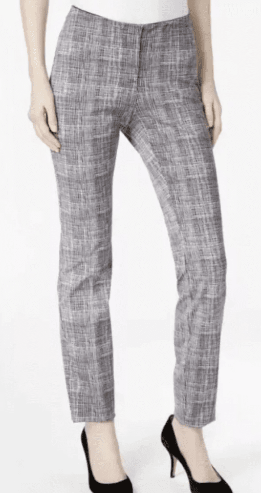 Alfani Gray Printed Skinny Pants - Women's Size 14P - Dress Pants - Image 2