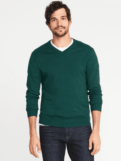 Club Room Men's V-Neck Long Sleeve T-Shirt,  Pine Grove L - Image 2