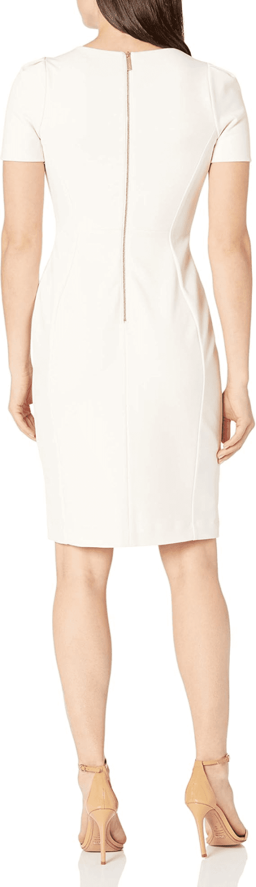 Calvin Klein Short Sleeved Seamed Sheath Womens Casual Dresses with Professional Flair6 - Image 2