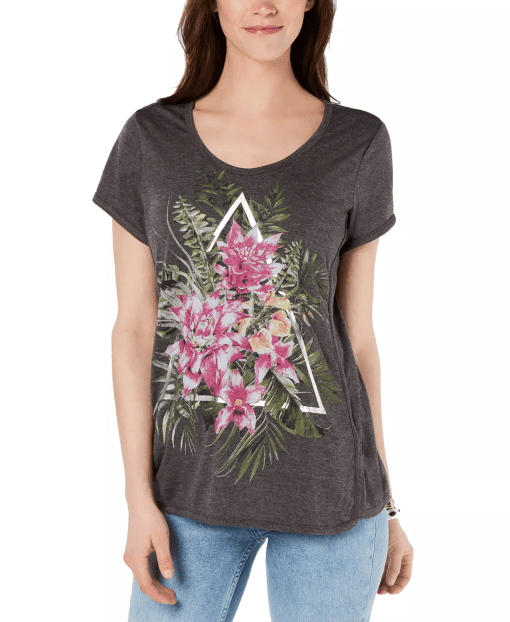 Style & Co Graphic-Print T-Shirt, Garden Cluster SIZEXL - Image 2