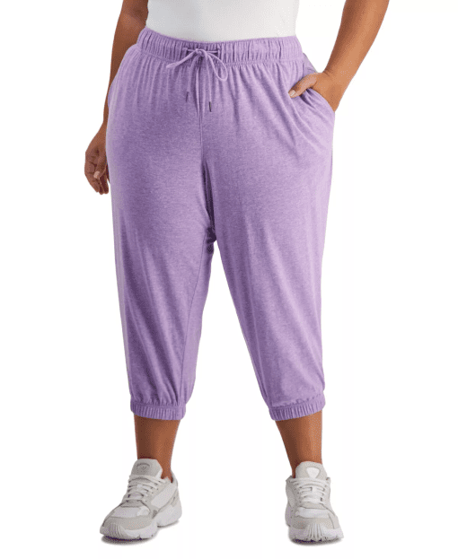 Ideology Plus Size Purple Cropped Joggers - Activewear 2X - Image 2