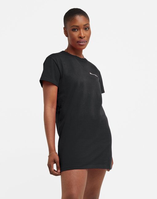 Champion Black T-Shirt Dress - Women's L - Casual Dresses