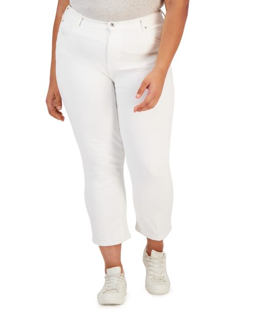 Celebrity Pink Trendy Plus Size Straight-Leg Jeans - White 22