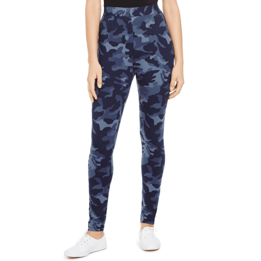 Style & Co Plus Size Basic Printed Leggings, Camo Blue SIZE0X - Image 2