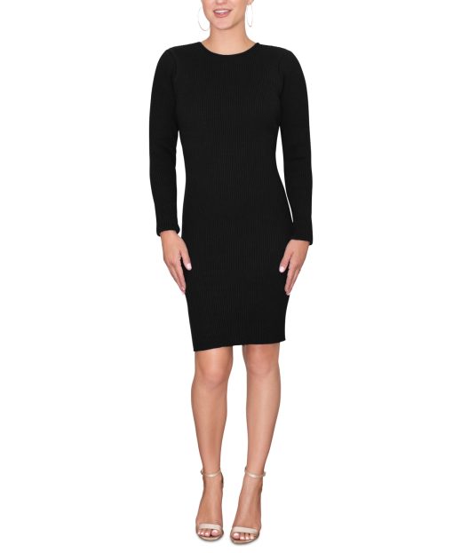 RACHEL Rachel Roy Womens Katerina Cutout Ribbed Black 2XL