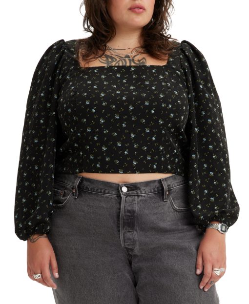 Levis Levis Plus Size Floral-Print Isabel Floral Caviar 4X