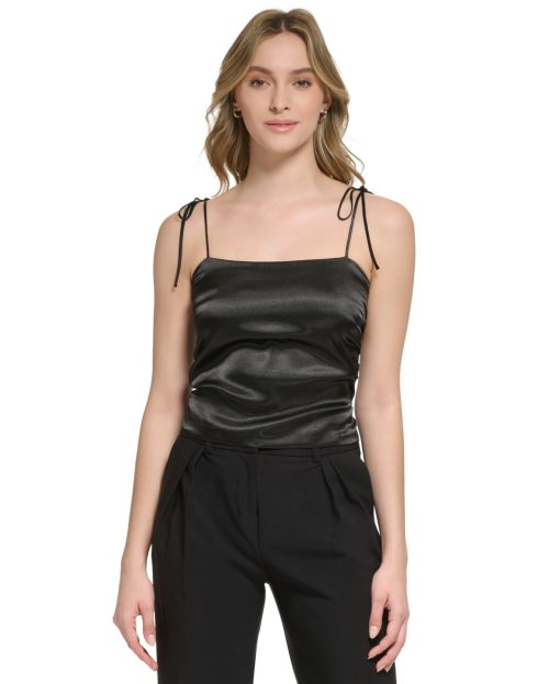 Calvin Klein Black Satin Camisole Top - Size S - Women's Tank Top