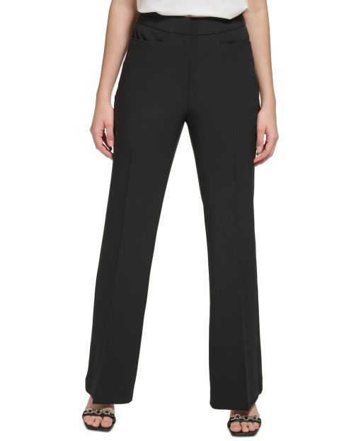 Calvin Klein Womens Straight Leg Pants Black 14