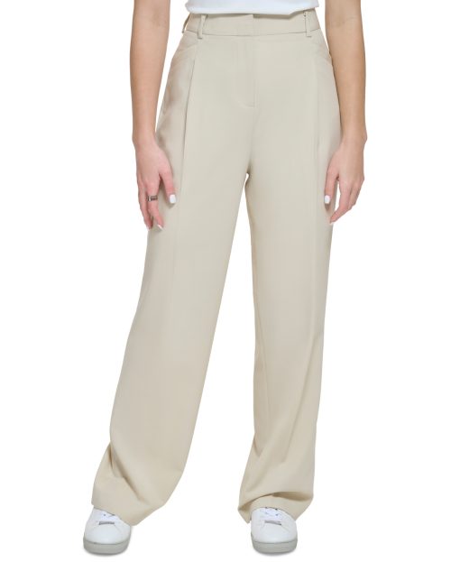 Calvin Klein Beige Wide Leg Dress Pants - Size 6 - Women's Trousers