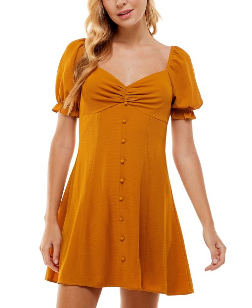 City Studios Caramel Mini Dress - Size S - Sweetheart Neckline