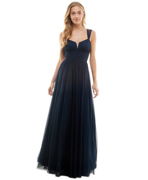 City Studios Navy Maxi Dress - Juniors Size 5 - Prom Dress