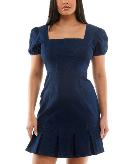 Planet Gold Juniors Denim Dress - Blue, XL - Bodycon Dresses